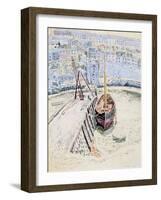 The 'Sans Pareil' in Brixham Harbour, c.1931-Dora Carrington-Framed Giclee Print