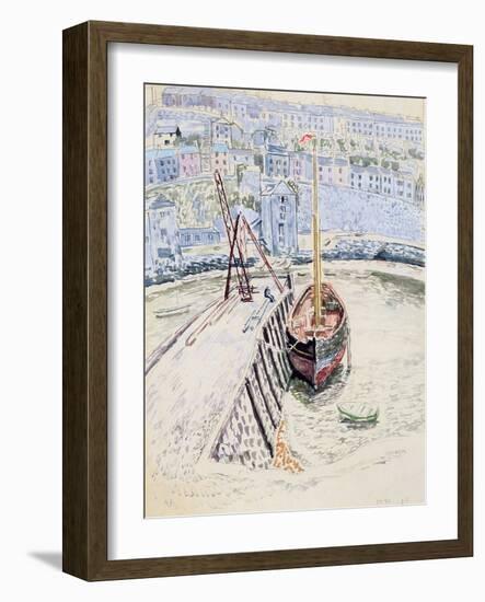 The 'Sans Pareil' in Brixham Harbour, c.1931-Dora Carrington-Framed Giclee Print