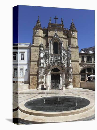 The Santa Cruz Church, with Manueline Facade, on the Praca 8 De Maio Square, Coimbra, Beira Litoral-Stuart Forster-Stretched Canvas