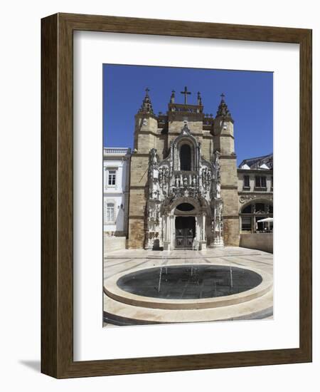 The Santa Cruz Church, with Manueline Facade, on the Praca 8 De Maio Square, Coimbra, Beira Litoral-Stuart Forster-Framed Photographic Print