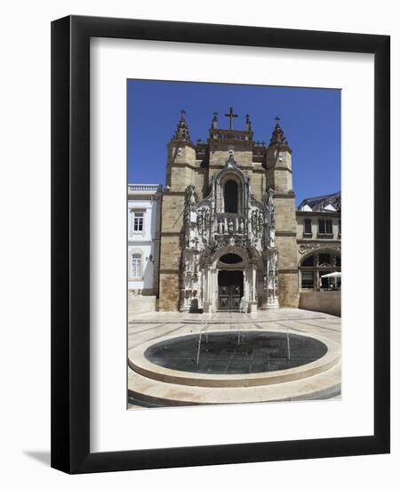 The Santa Cruz Church, with Manueline Facade, on the Praca 8 De Maio Square, Coimbra, Beira Litoral-Stuart Forster-Framed Photographic Print