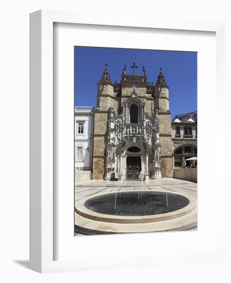 The Santa Cruz Church, with Manueline Facade, on the Praca 8 De Maio Square, Coimbra, Beira Litoral-Stuart Forster-Framed Photographic Print