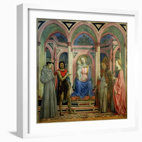 The Santa Lucia De' Magnoli Altarpiece, Ca 1447-Domenico Veneziano-Framed Giclee Print