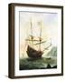 The 'Santa Maria' at Anchor, C.1628 (Oil on Panel)-Andries van Eertvelt-Framed Giclee Print