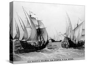 The Santa Maria, the Pinta and the Nina, (15th Centur), 1920S-null-Stretched Canvas