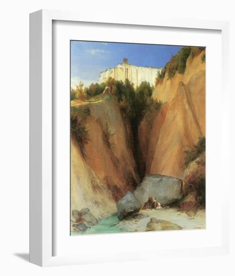 The Santa Scolastica Monastery-Karl Blechen-Framed Art Print