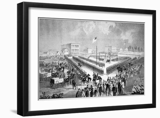 The Santee Sioux Uprising, Mankato, Minnesota, 1862-null-Framed Giclee Print