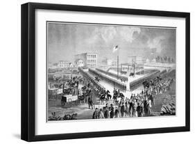 The Santee Sioux Uprising, Mankato, Minnesota, 1862-null-Framed Giclee Print