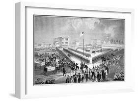 The Santee Sioux Uprising, Mankato, Minnesota, 1862-null-Framed Giclee Print