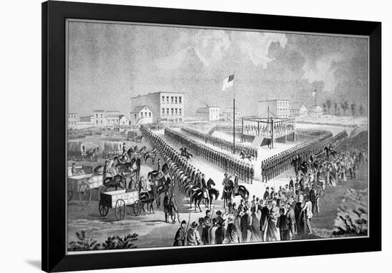 The Santee Sioux Uprising, Mankato, Minnesota, 1862-null-Framed Giclee Print