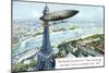 The Santos Dumont Air-Ship Rounding the Eiffel Tower, on October 19th 1901-null-Mounted Premium Giclee Print