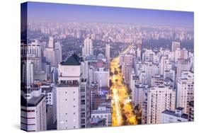 The Sao Paulo Skyline from Jardins, Sao Paulo, Brazil, South America-Alex Robinson-Stretched Canvas