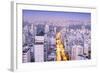 The Sao Paulo Skyline from Jardins, Sao Paulo, Brazil, South America-Alex Robinson-Framed Photographic Print