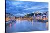 The Saone River in Lyon City-prochasson-Stretched Canvas