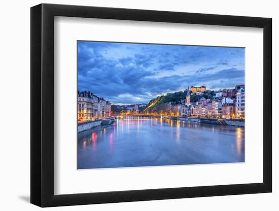 The Saone River in Lyon City-prochasson-Framed Photographic Print
