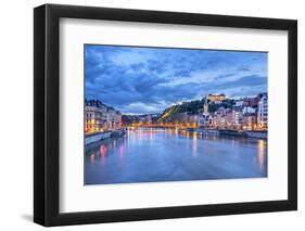 The Saone River in Lyon City-prochasson-Framed Photographic Print