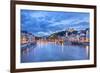 The Saone River in Lyon City-prochasson-Framed Photographic Print