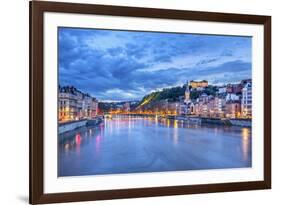 The Saone River in Lyon City-prochasson-Framed Photographic Print