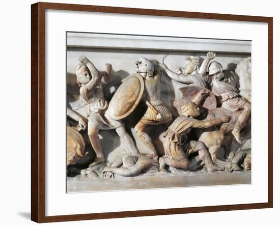 The Sarcophagus of Alexander in Marble, from Sidon, Lebanon-null-Framed Giclee Print