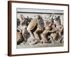 The Sarcophagus of Alexander in Marble, from Sidon, Lebanon-null-Framed Giclee Print