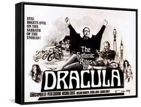 The Satanic Rites of Dracula, Christopher Lee, Peter Cushing, 1973-null-Framed Stretched Canvas