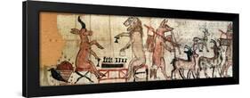 The Satirical Papyrus, Detail from the Left Hand Side Showing a Lion and an Antelope Playing-null-Framed Giclee Print