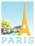 Visit Paris-The Saturday Evening Post-Giclee Print