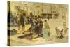 The Saturday Market in Campo San Paolo, Venice, 1882-1883-Giacomo Favretto-Stretched Canvas