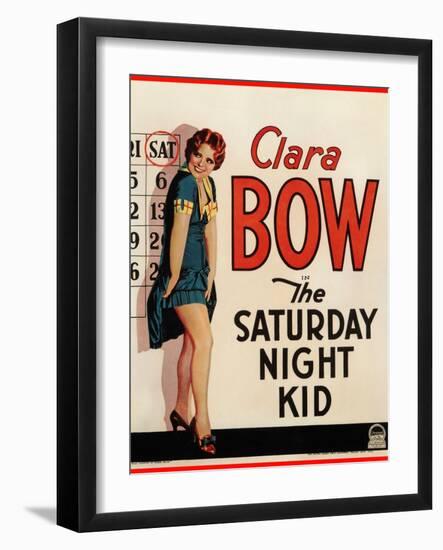 THE SATURDAY NIGHT KID, Clara Bow on US poster art, 1929-null-Framed Art Print