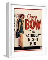 THE SATURDAY NIGHT KID, Clara Bow on US poster art, 1929-null-Framed Art Print