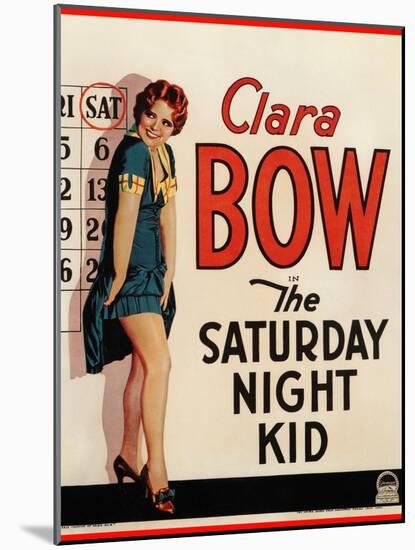 THE SATURDAY NIGHT KID, Clara Bow on US poster art, 1929-null-Mounted Art Print