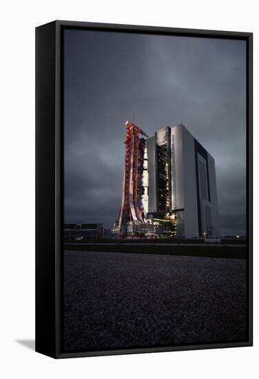 The Saturn 5 Rocket and the Apollo 12-null-Framed Stretched Canvas