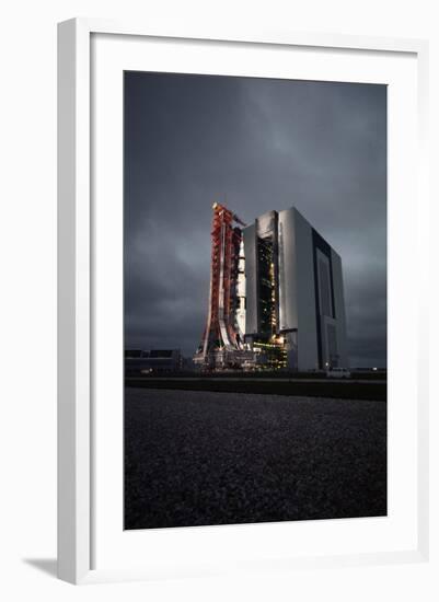 The Saturn 5 Rocket and the Apollo 12-null-Framed Photographic Print