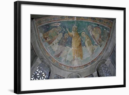 The Savior Between St George and St Sebastian-null-Framed Giclee Print