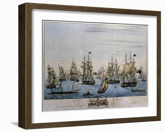 The Savoy Fleet, Italy, 19th Century-null-Framed Giclee Print