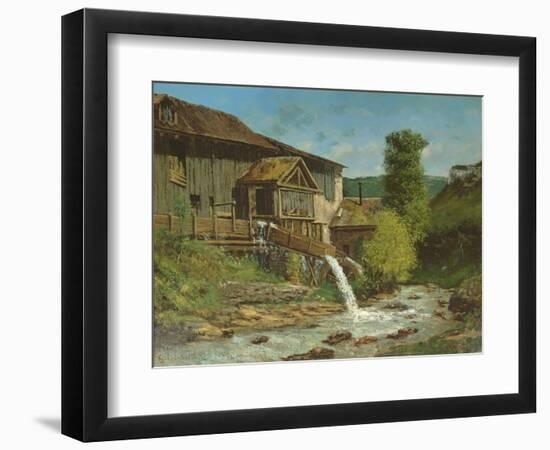 The Sawmill on the River Gauffre-Gustave Courbet-Framed Giclee Print