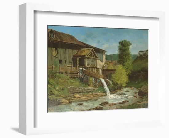 The Sawmill on the River Gauffre-Gustave Courbet-Framed Giclee Print