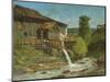 The Sawmill on the River Gauffre-Gustave Courbet-Mounted Giclee Print