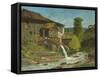 The Sawmill on the River Gauffre-Gustave Courbet-Framed Stretched Canvas