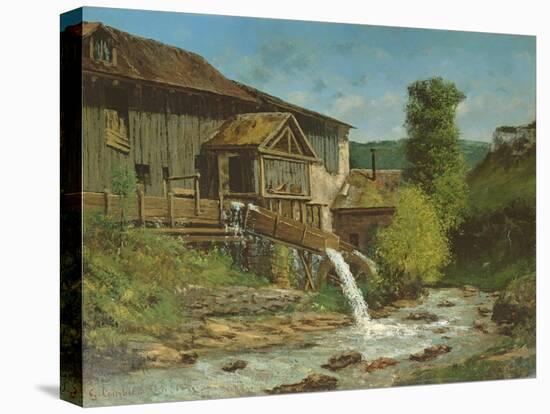 The Sawmill on the River Gauffre-Gustave Courbet-Stretched Canvas