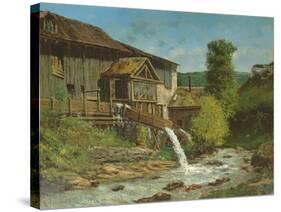 The Sawmill on the River Gauffre-Gustave Courbet-Stretched Canvas
