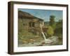 The Sawmill on the River Gauffre-Gustave Courbet-Framed Giclee Print