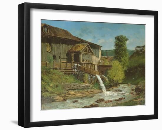 The Sawmill on the River Gauffre-Gustave Courbet-Framed Giclee Print