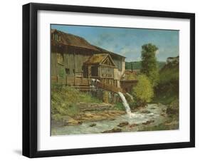 The Sawmill on the River Gauffre-Gustave Courbet-Framed Giclee Print