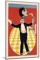 The Sax Jazz Dance-null-Mounted Art Print