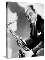 The Saxophonist Coleman Hawkins (1904-1969) in 40's-null-Stretched Canvas