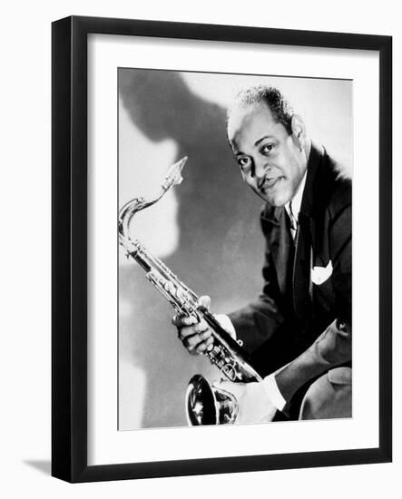 The Saxophonist Coleman Hawkins (1904-1969) in 40's-null-Framed Photo