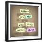 The Saying Belive You Can And You'Re Halfway There On Pieces Of Paper Pinned To A Bulletin Board-iqoncept-Framed Art Print