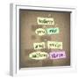 The Saying Belive You Can And You'Re Halfway There On Pieces Of Paper Pinned To A Bulletin Board-iqoncept-Framed Art Print