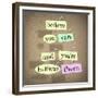 The Saying Belive You Can And You'Re Halfway There On Pieces Of Paper Pinned To A Bulletin Board-iqoncept-Framed Premium Giclee Print